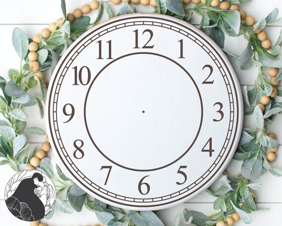 Download Clock Svg Clock Face Svg Farmhouse Clock Svg Arabic Numeral Etsy PSD Mockup Templates