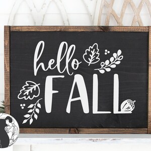 Svg Files, Hello Fall svg, Fall svg, Fall Leaves svg, Cut File, Vinyl Designs, Htv File, Digital Download, SVG, DXF, PNG, Cricut, Silhouette