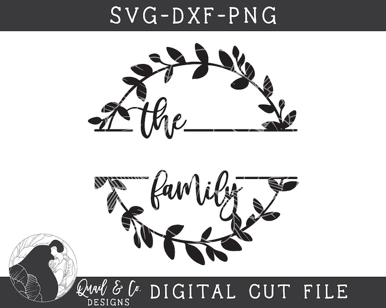 Download Family Name svg Wreath svg Last Name svg Initial svg | Etsy