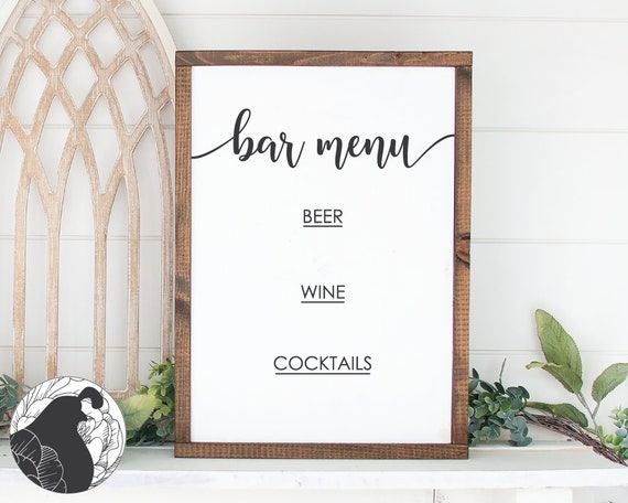 Free Free Wedding Bar Menu Svg 15 SVG PNG EPS DXF File