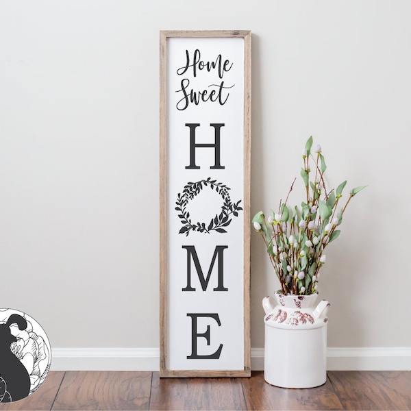 Vertical Home Sweet Home Svg Etsy
