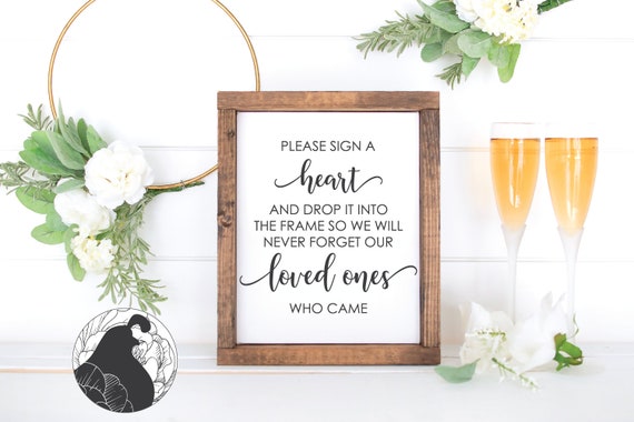 Wedding Guestbook Sign SVG: Heart Shadowbox Design (Digital Download)