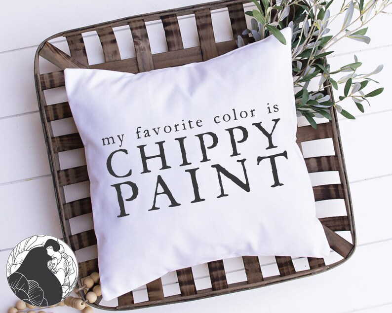 My Favorite Color SVG, Chippy Paint Cut File, Farmhouse Sign svg, Pillow Design, HTV File, Digital Cut File, Cricut Designs, Silhouette File image 1