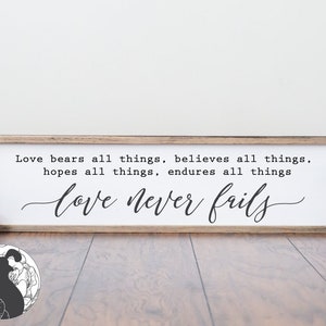El amor nunca falla SVG, 1 Corintios 13, SVG cristiano, Versículo bíblico, Escritura, Amor SVG, Signo de boda Svg, Citas de parejas, Diseños Cricut