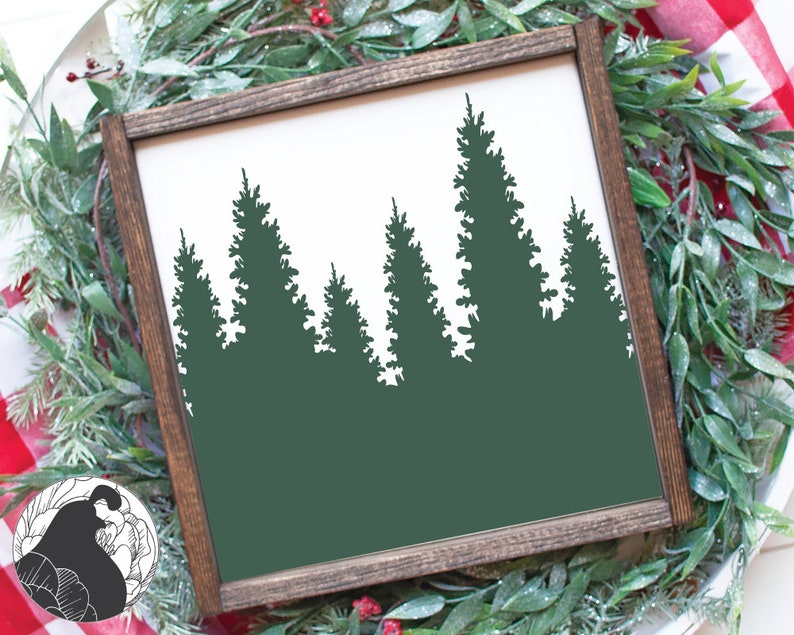 Download Pine Trees SVG Christmas Tree svg Winter svg Sign | Etsy