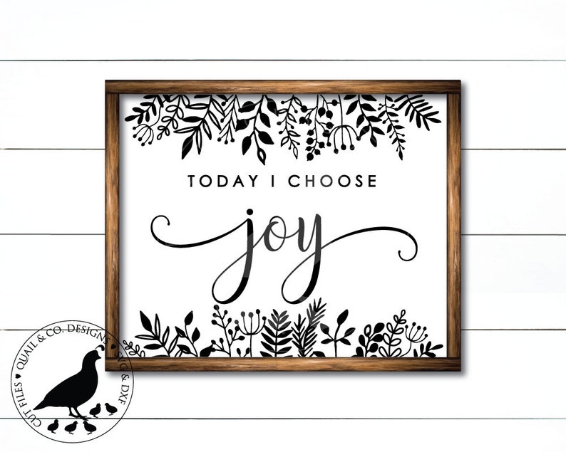 Download Today I Choose Joy svg Choose Joy Sign svg Branches svg | Etsy