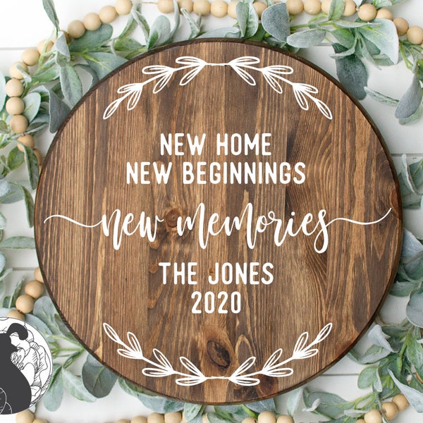 New Home SVG, New Beginnings svg, Make Memories svg, Family Name svg, Farmhouse Sign svg, , Cricut File, Silhoutte Design, DXF