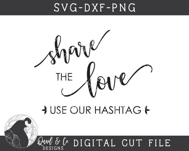 Download Share the Love SVG Wedding Hashtag svg Wedding Sign svg | Etsy