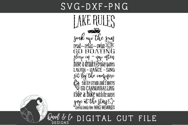 Svg Files Lake Rules Lake Svg Lake House Svg Summer Svg Etsy