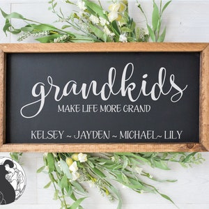 Svg Files, Grandkids Make Life More Grand svg, Grandkids svg, Grandparents svg, Grandma svg, Cricut, Silhouette, Cut files, Vinyl Designs