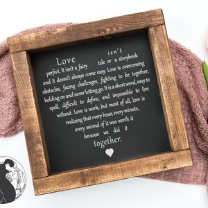 O amor não é um arquivo de corte perfeito para sinal, amor SVG, citação de amor, vetor de sinal de fazenda, download digital para Cricut Silhouette Cameo