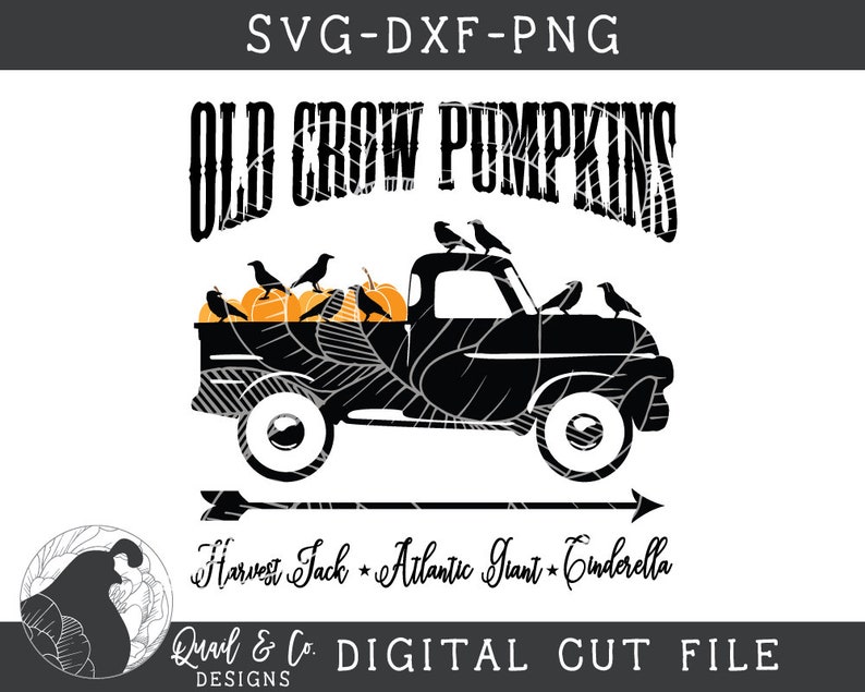 Download Old Crow Pumpkins svg Vintage Truck svg Halloween Cut File | Etsy