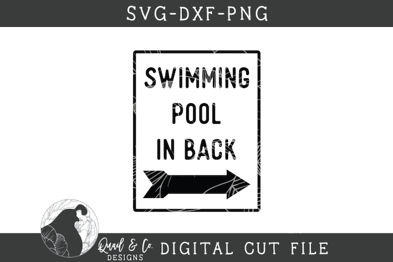 Pool Sign SVG Swimming Pool in Back Summer Cut File Patio Etsy