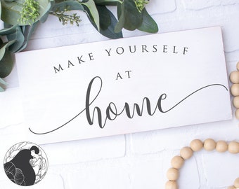 Svg Files, Make Yourself at Home svg, Home svg, Welcome svg, Cut File, Digital Download, Htv File, Vector, SVG, DXF, PNG, Cricut, Silhouette