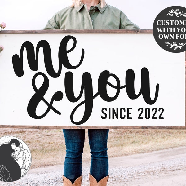 Moi et vous SVG, art mural couples, mariage signe SVG, signe de la ferme SVG, citation couples, mariage imprimable, fichiers Cricut, dessins de silhouette