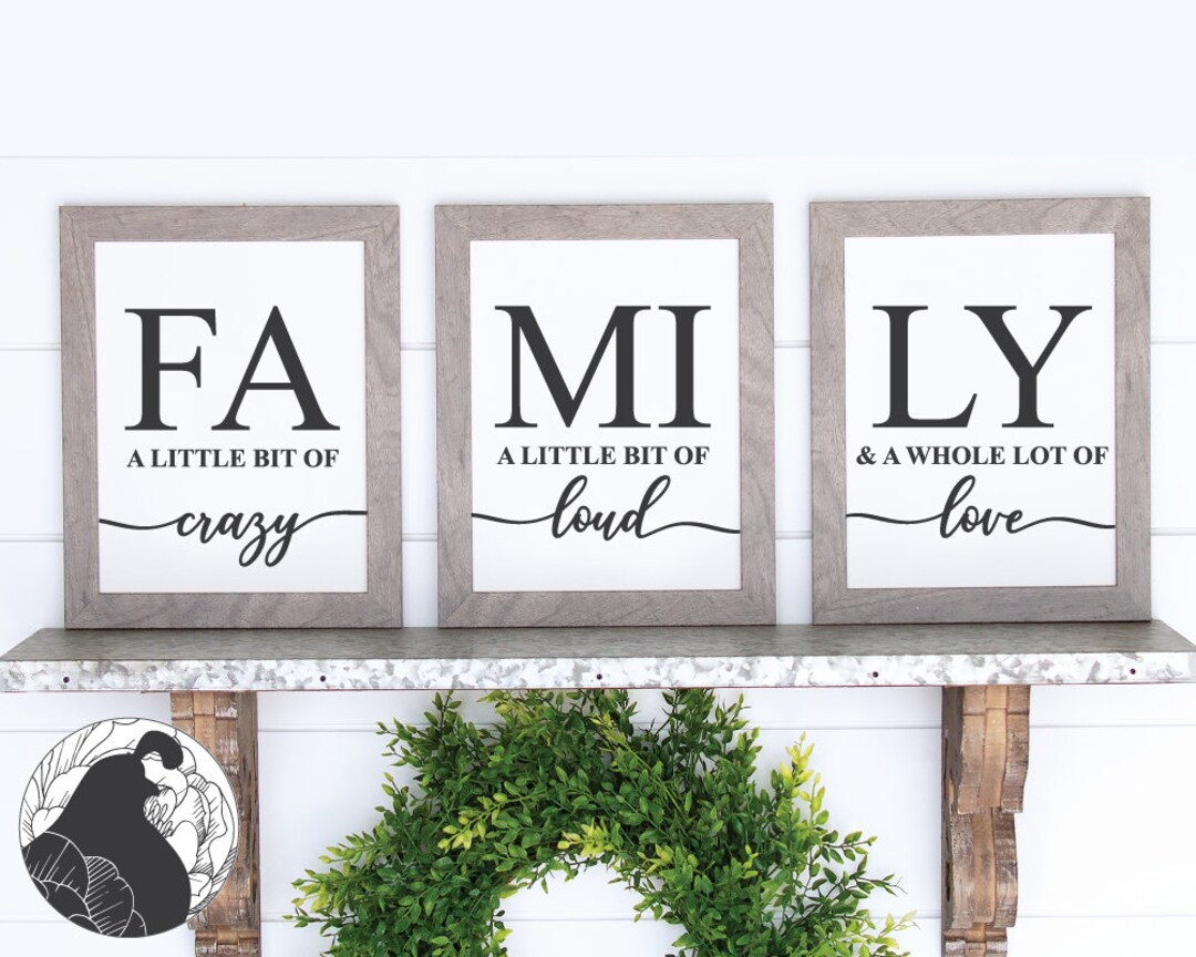 Farmhouse Family Sign SVG Set: Home Decor Cricut/silhouette Files ...