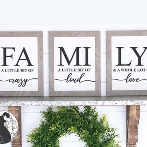 Family SVG, Three Sign Set svg, Family Sign svg, Farmhouse Sign svg, , Cricut Files, Silhouette, DXF, PNG, Commercial Use svg