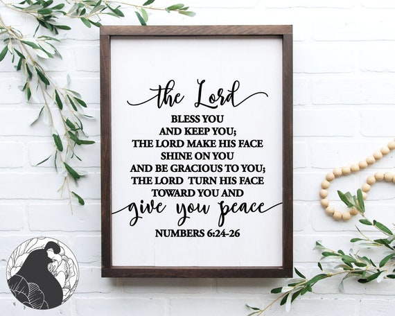 The Lord Bless You SVG, Numbers 6: 24- 26, Bible Verse Svg