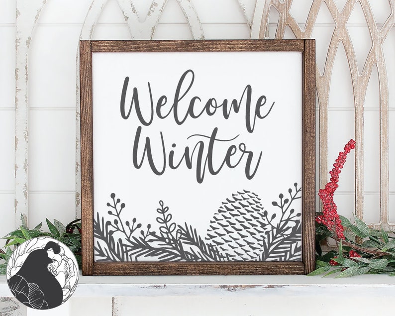 Download Welcome Winter Cut File for Wood Signs Winter SVG for | Etsy