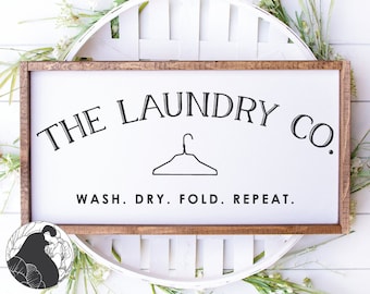 SVG Files, The Laundry Co svg, Laundry svg, Laundry Room svg, Laundry Sign svg, Cricut, Silhouette, Cut Files, Vinyl Designs, DXF, PNG