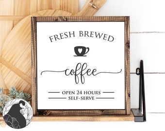 Fresh Brewed Coffee svg, Coffee svg, Coffee Bar svg, Farmhouse svg, Cut Files, Vinyl Designs, Digital Download, DXF, PNG, Cricut, Silhouette