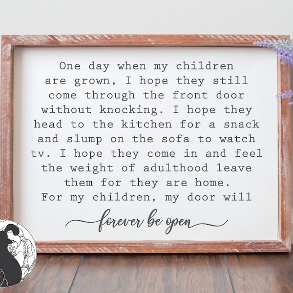 One Day When My Children Are Grown SVG, Cut File for Family Sign, Home Digital Download, My Children Sign svg, Cricut, Silhouette