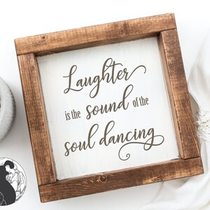 Rire SVG, svg citation rire, rire signe couper fichier, citation inspirante, svg ferme, Cricut, Silhouette,