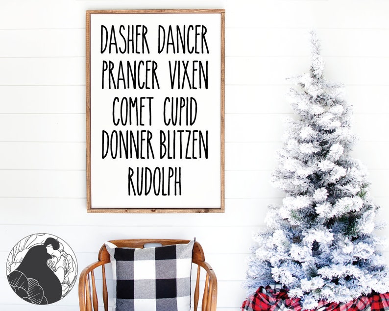 Download Reindeer Names SVG Bundle Ornament svg Christmas Cut File ...