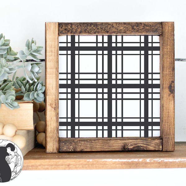 Plaid SVG File: Farmhouse Check Pattern (Digital Download)
