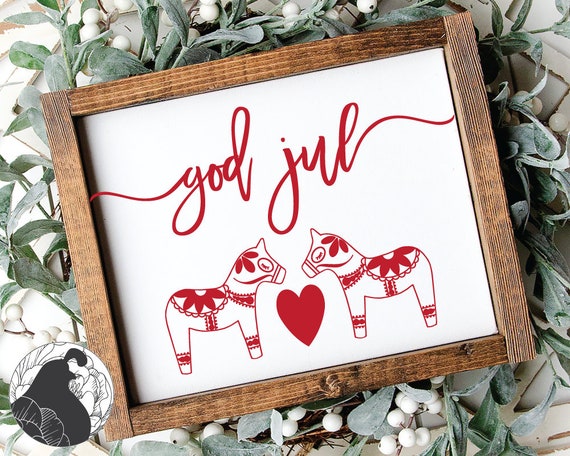 Download God Jul Svg Dala Horse Svg Christmas Sign Svg Scandi Svg Etsy PSD Mockup Templates