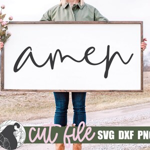 Amén SVG, Cita cristiana, Signo de granja SVG, Diseño de camisa cristiana, Archivo de corte de Escritura, Versículo bíblico SVG, Archivos Cricut, Diseño de silueta