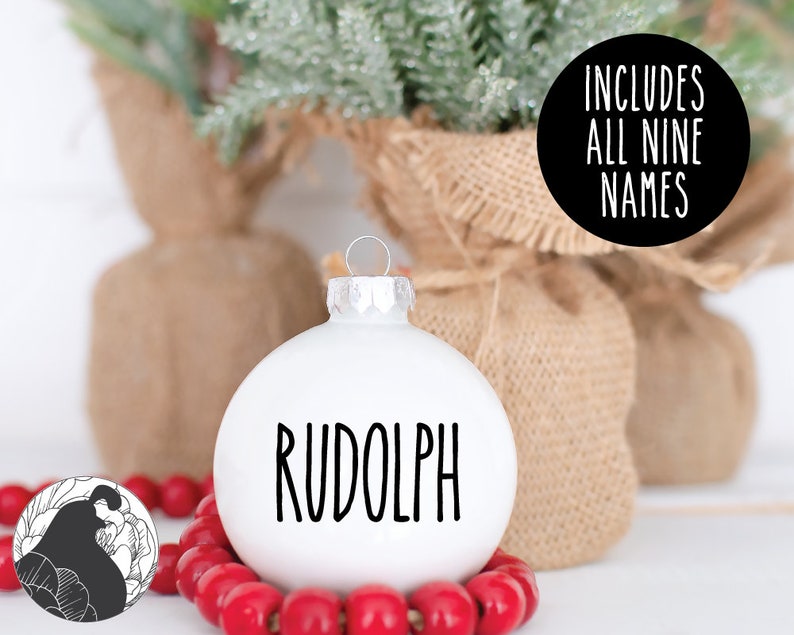 Download Reindeer Names SVG Bundle Ornament svg Christmas Cut File ...
