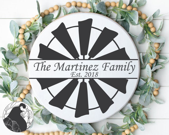 Download Windmill Svg Family Name Sign Svg Last Name Svg Farmhouse Etsy