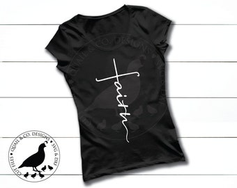 Faith Cross svg, Faith svg, Cross svg, Christian svg, Cross T Shirt svg, Christian T Shirt svg, Heat Transfer Designs, DXF, PNG, Iron On