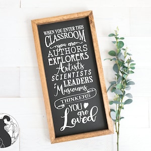 When You Enter This Classroom svg, Classroom Sign svg, Classroom svg, School svg, Classroom Decor svg, Back to School svg, Cut Files, DXF