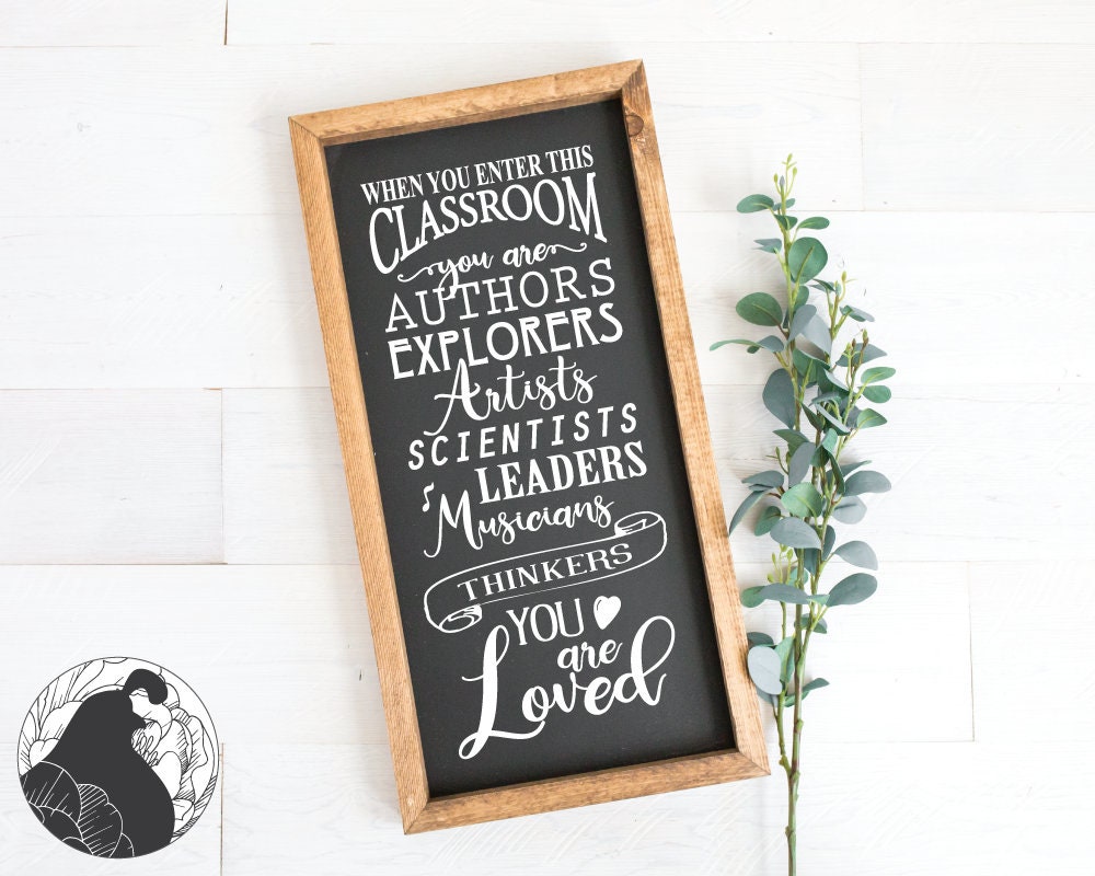 When You Enter This Classroom SVG, Klassenzimmerschild SVG, Klassenzimmer SVG, Schulsvg, Klassenzimmer Dekor SVG, Back to School SVG, Cut Files, DXF