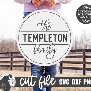 Nowoczesne nazwisko rodzinne Farmhouse SVG, znak nazwiska svg, plik do cięcia nazw, znak ustalony svg, plik htv, projekt Cricut, pliki sylwetki