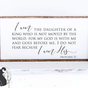 Soy la hija de un rey SVG, Proverbios 31 svg, Versículo bíblico svg, Christian svg, Estilo de granja svg, Archivo cortado para signo grande svg
