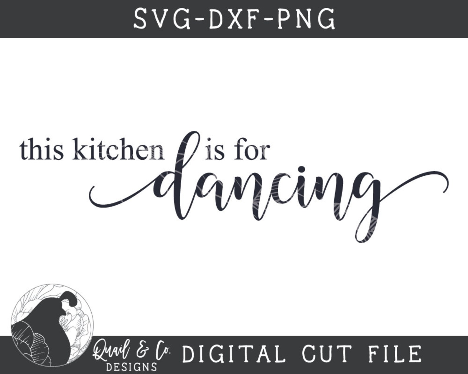 This Kitchen is for Dancing SVG Kitchen Sign Cut File Etsy