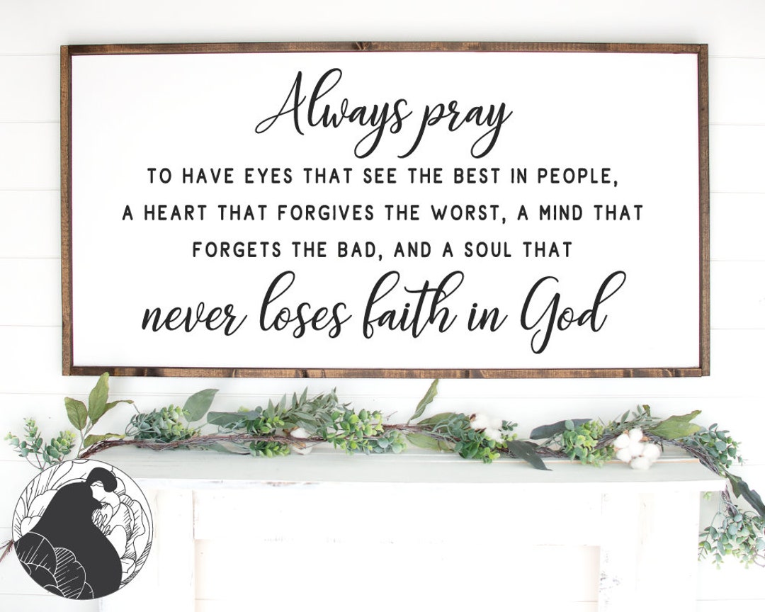 Always Pray SVG: Christian Farmhouse Sign Cut File (digital Download ...