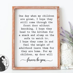 One Day When My Children Are Grown SVG, Cut File for Family Sign, Home Digital Download, My Children Sign svg, Cricut, Silhouette