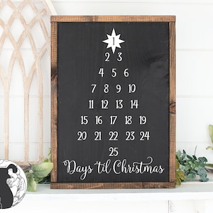 Christmas Countdown SVG: Advent Calendar Cut Files (Digital Download)