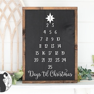 Days 'til Christmas Svg Dxf Png, Christmas DIY, Advent Calendar svg, Christmas Countdown Cut Files, Digital Download, Cricut, Silhouette