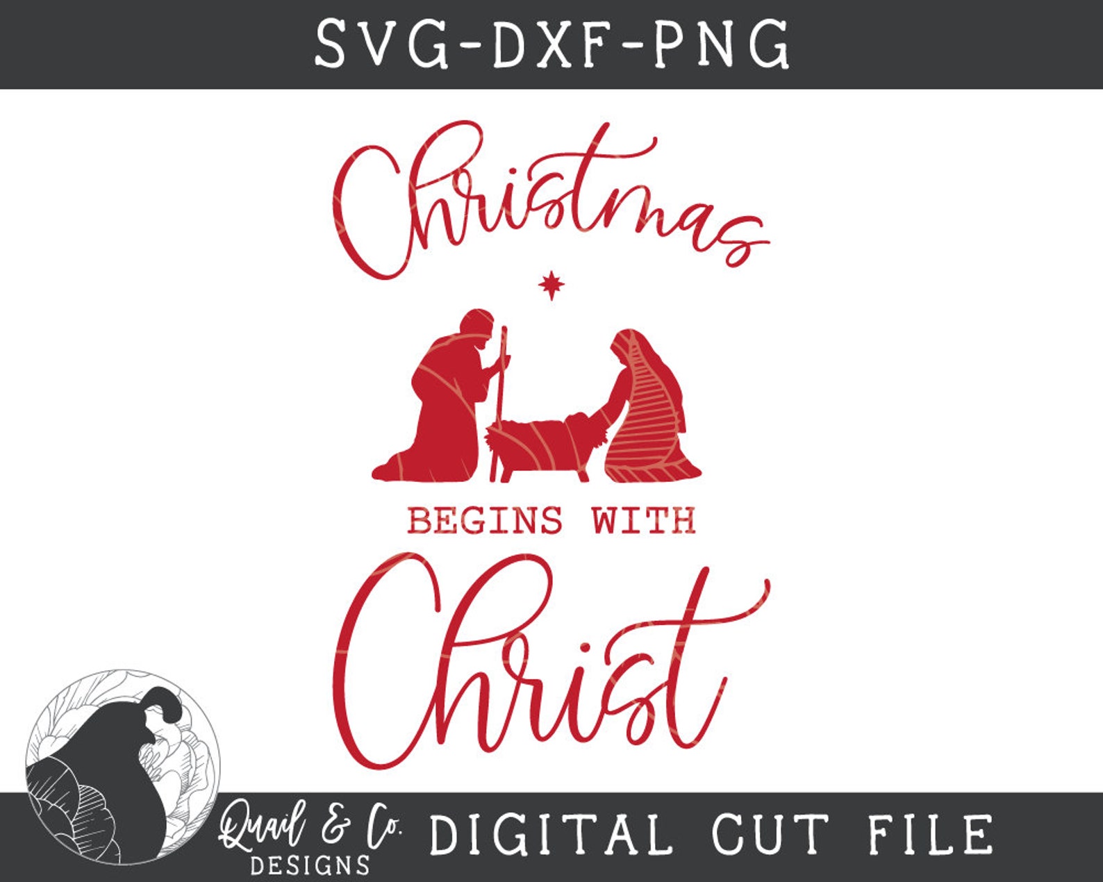 Christmas Begins With Christ SVG Christmas Sign Svg Nativity  Etsy