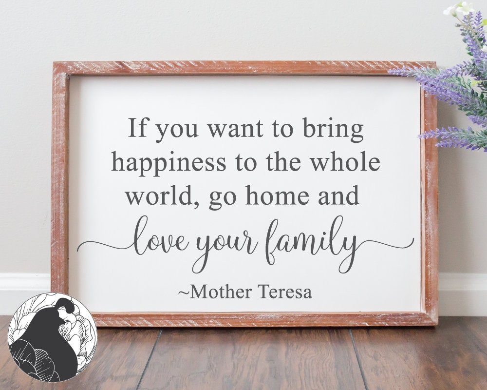 Download If You Want To Bring Happiness Svg Mother Teresa Quote Etsy
