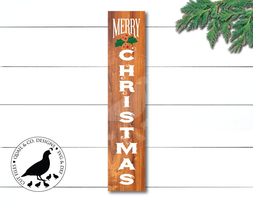 Download Vertical Merry Christmas svg Christmas Sign svg Christmas ...