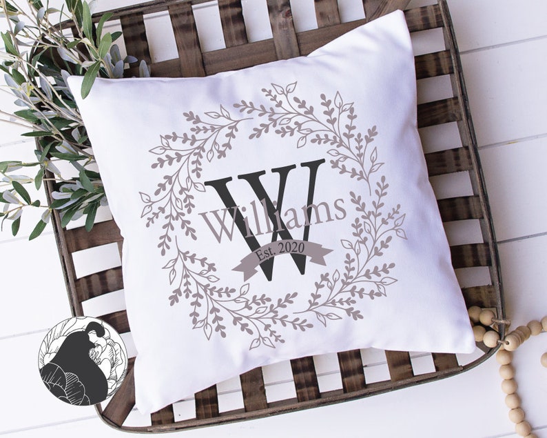 Download Wreath Family Name SVG Last Name Sign svg Monogram Cut ...