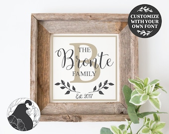 Family Name SVG, Last Name Sign svg, Established Sign Cut File, Wedding Gift svg, Family svg, Cricut Designs, Silhouette Cut Files