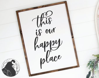 Svg Files, This Is Our Happy Place svg, Home svg, Family svg, Farmhouse svg, Cut File, Digital Download, SVG, DXF, PNG, Cricut, Silhouette