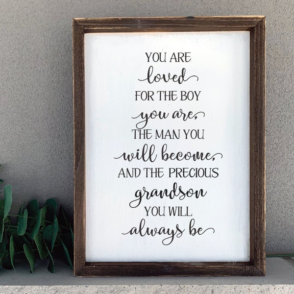 You Are Loved Grandson SVG, Baby Boy Quote, Nursery Sign Design, Grandbaby SVG, Printable JPG, Digital Download, Cricut, Silhouette Cut File